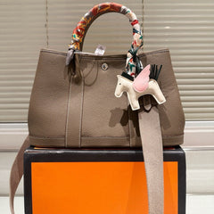 Large Leather Hand-held Garden Bag