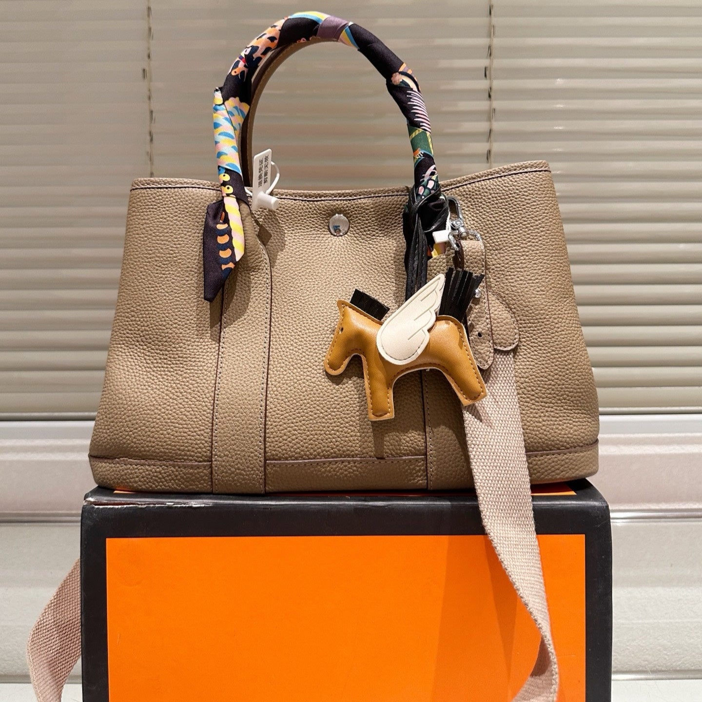 Large Leather Hand-held Garden Bag