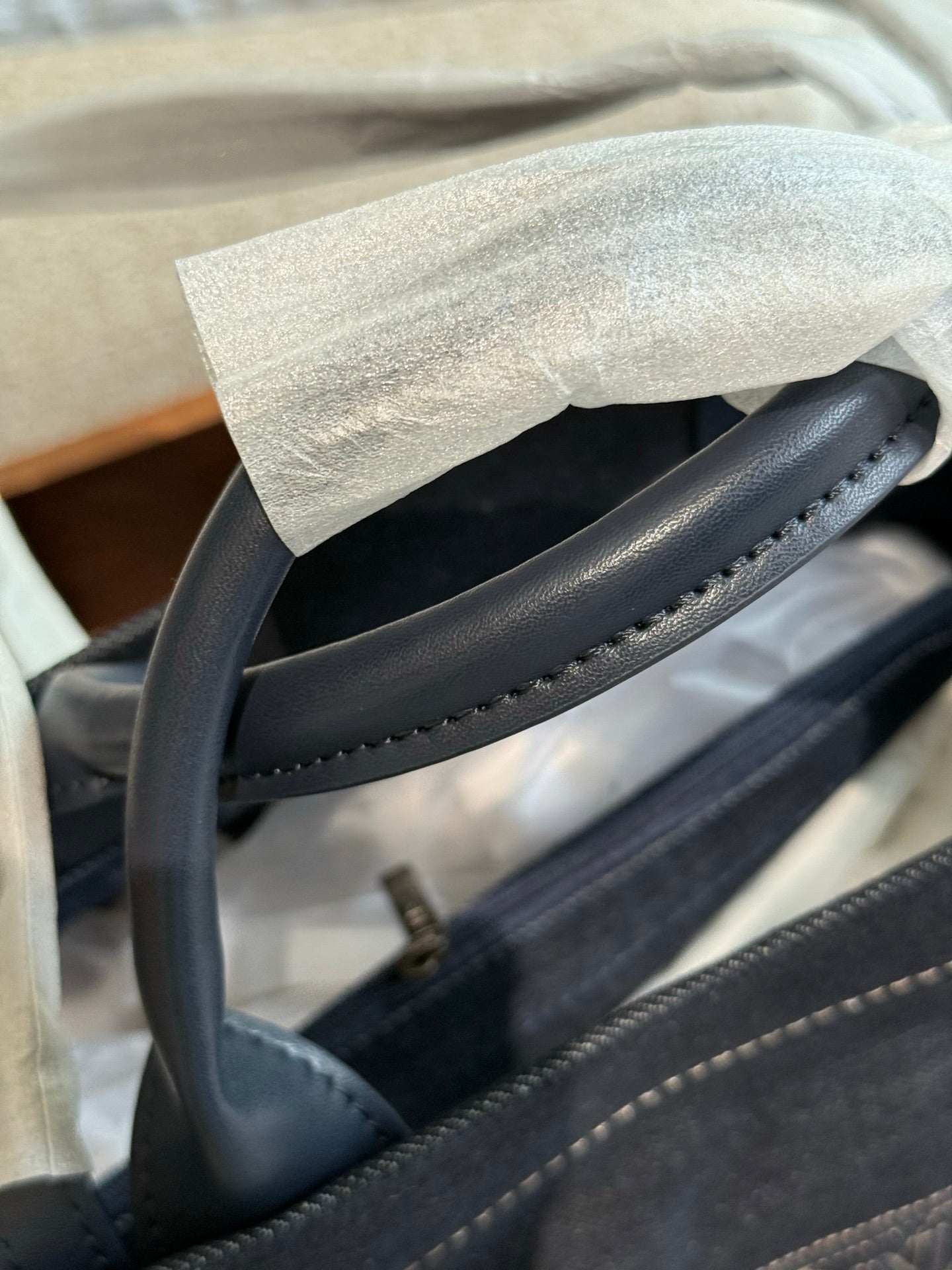 Vintage denim tote bag