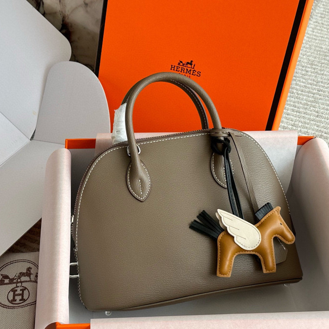 Classic leather shell bag