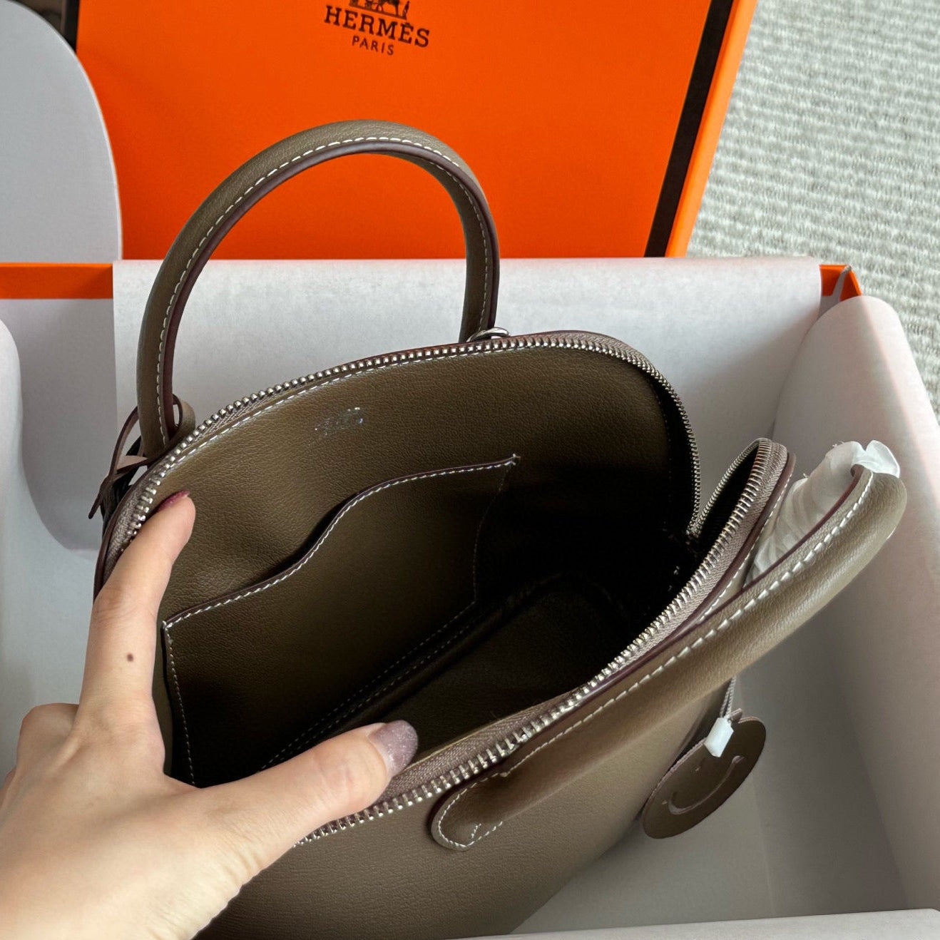 Classic leather shell bag
