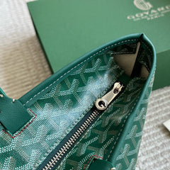 Leather zipper shopping bag