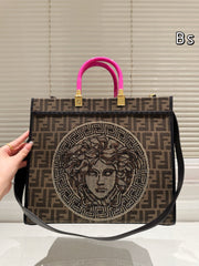 Vintage Embroidery Diamond Shopping Bag