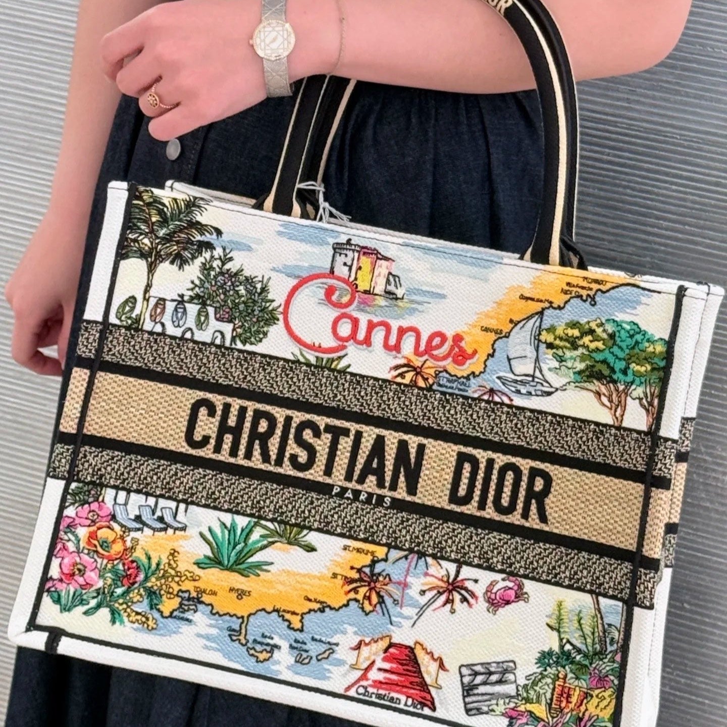 Elegant Jacquard Tote Bag