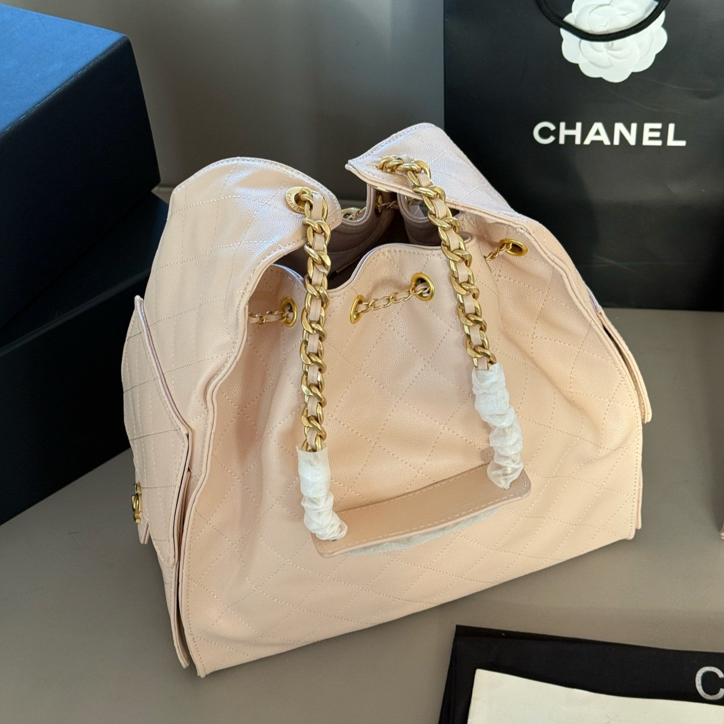 2 Sizes Hobo Drawstring Pocket Bucket Bag
