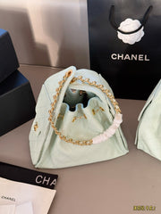 2 Sizes Hobo Drawstring Pocket Bucket Bag