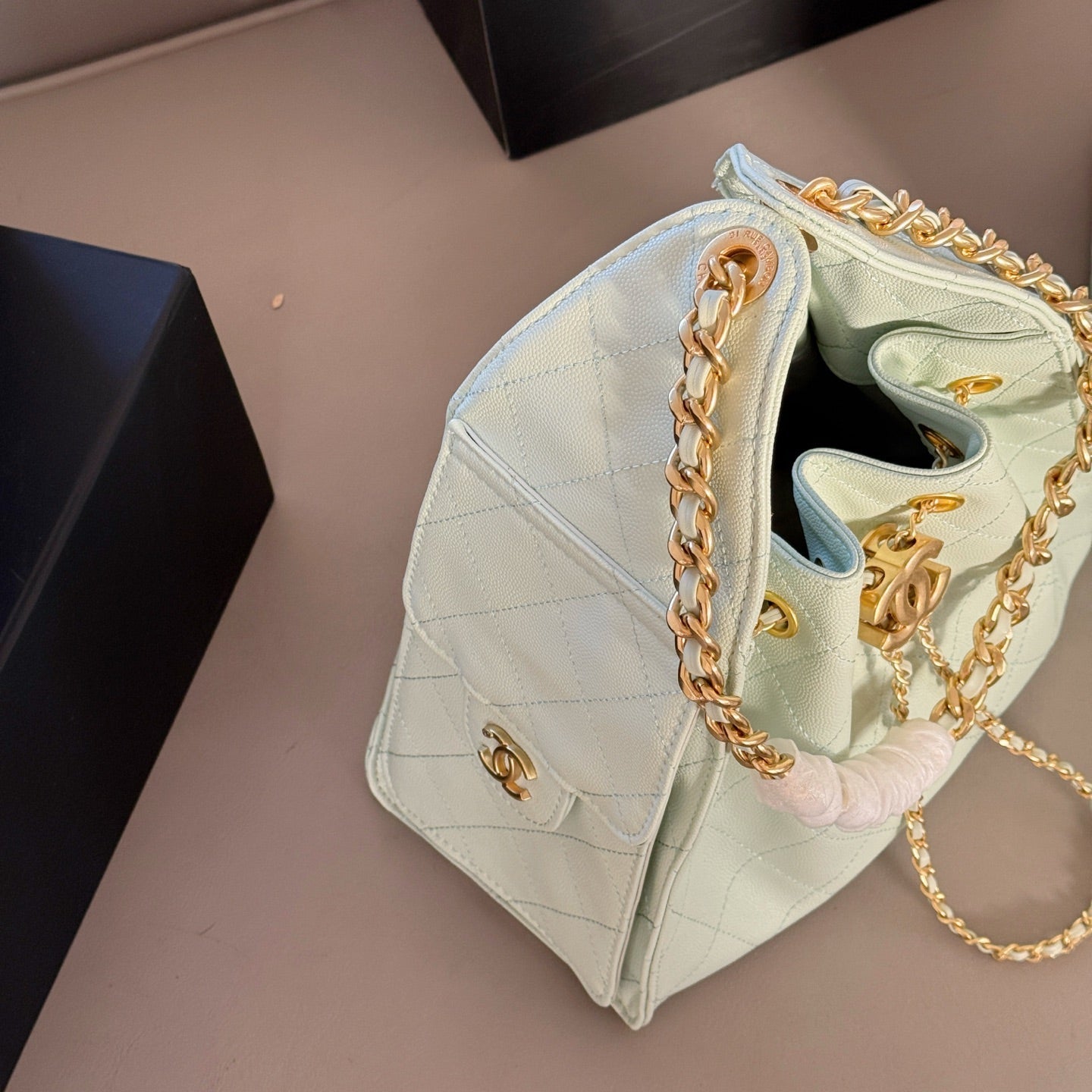 2 Sizes Hobo Drawstring Pocket Bucket Bag