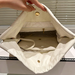 Small Waxed Leather Gold Shoulder Bag