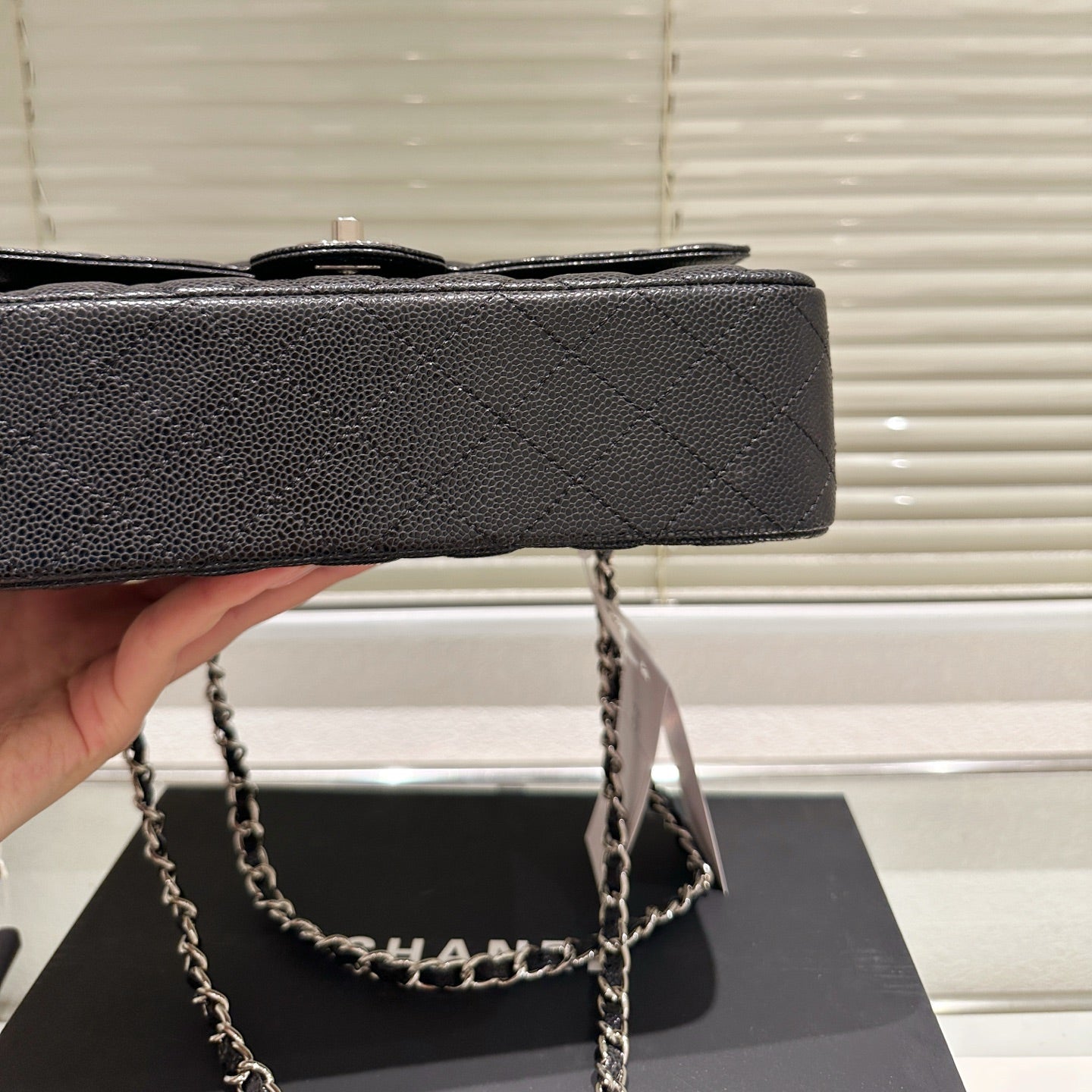 Classic Women's Silver Buckle Handbag