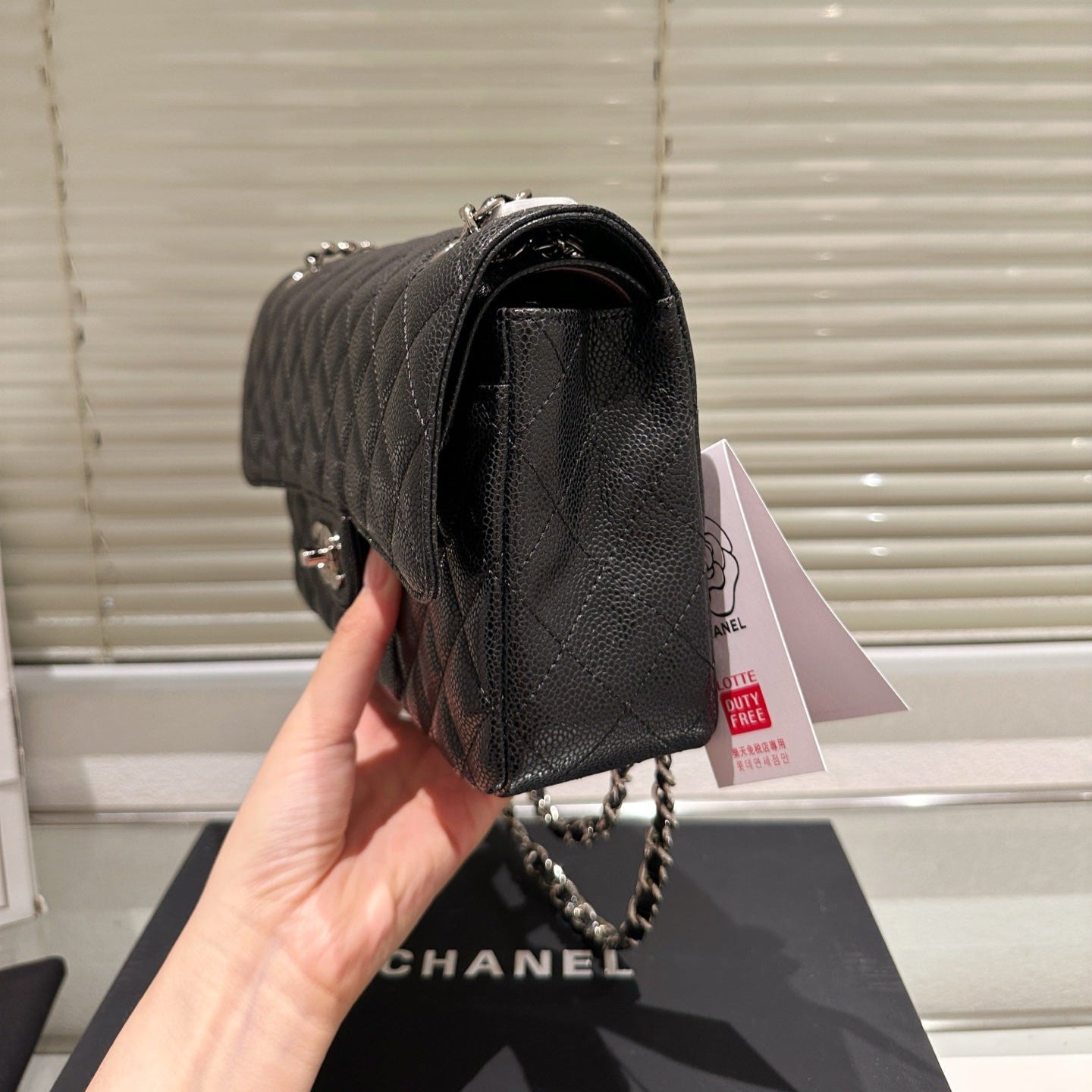 Classic Women's Silver Buckle Handbag