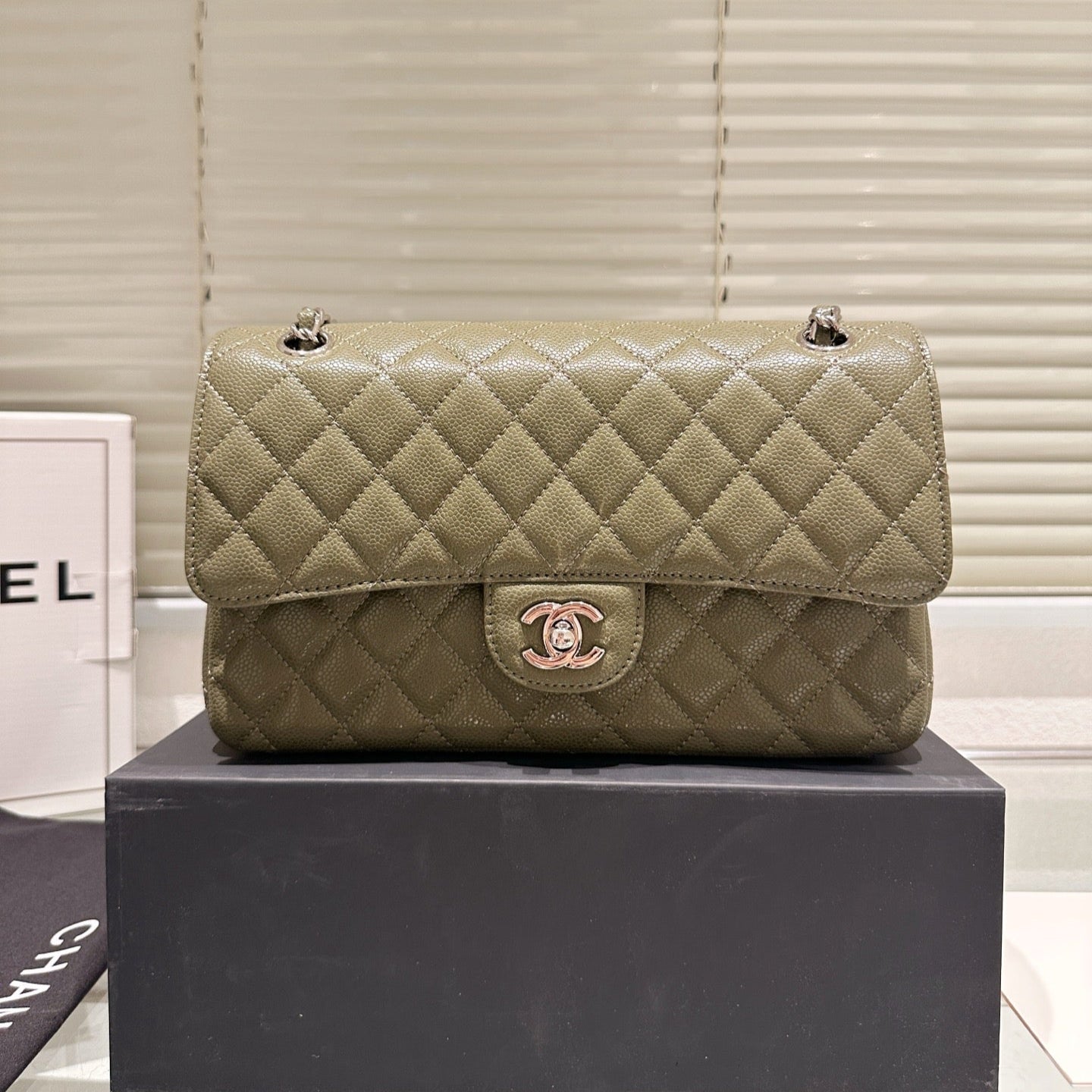 Classic Women's Silver Buckle Handbag