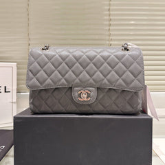 Classic Women's Silver Buckle Handbag