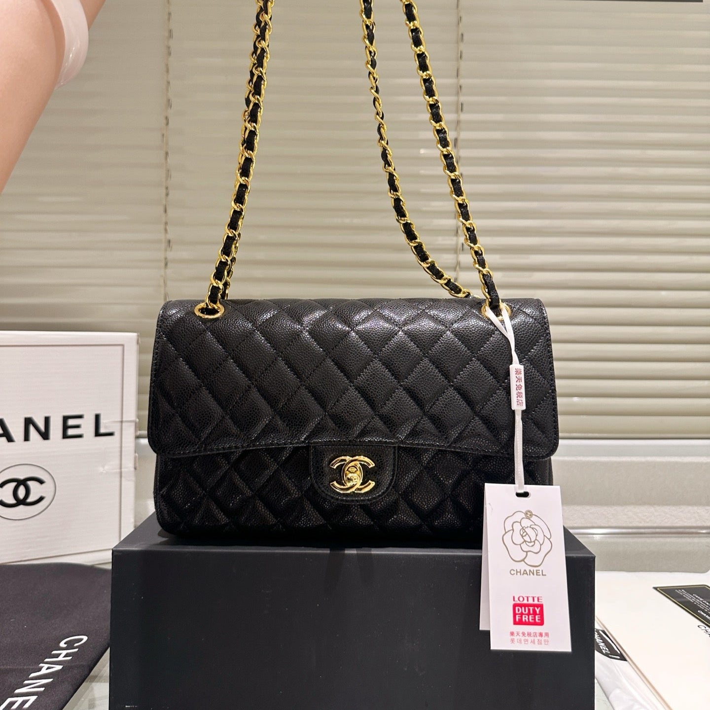 Classic Women's Gold Buckle Handbag