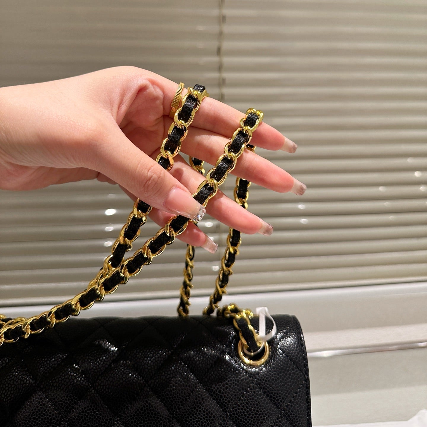 Classic Women's Gold Buckle Handbag
