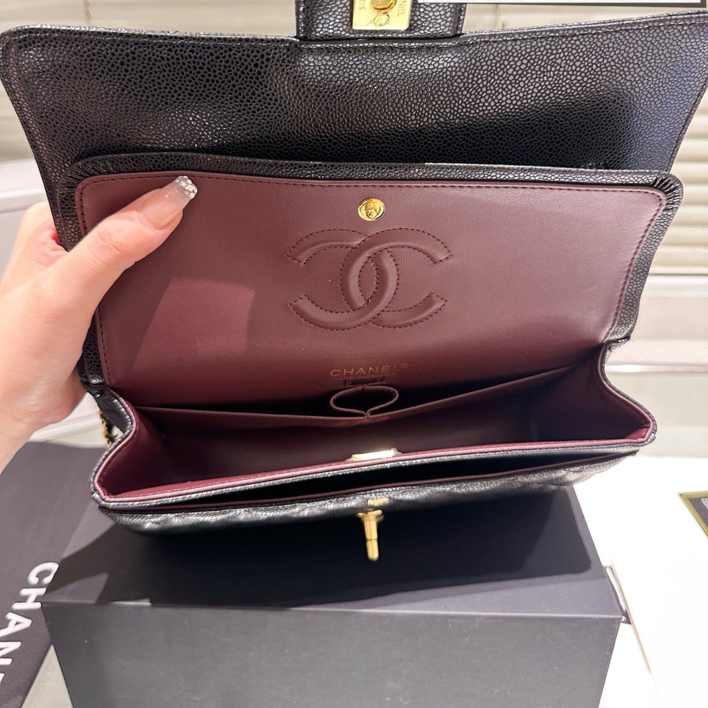 Classic Women's Gold Buckle Handbag