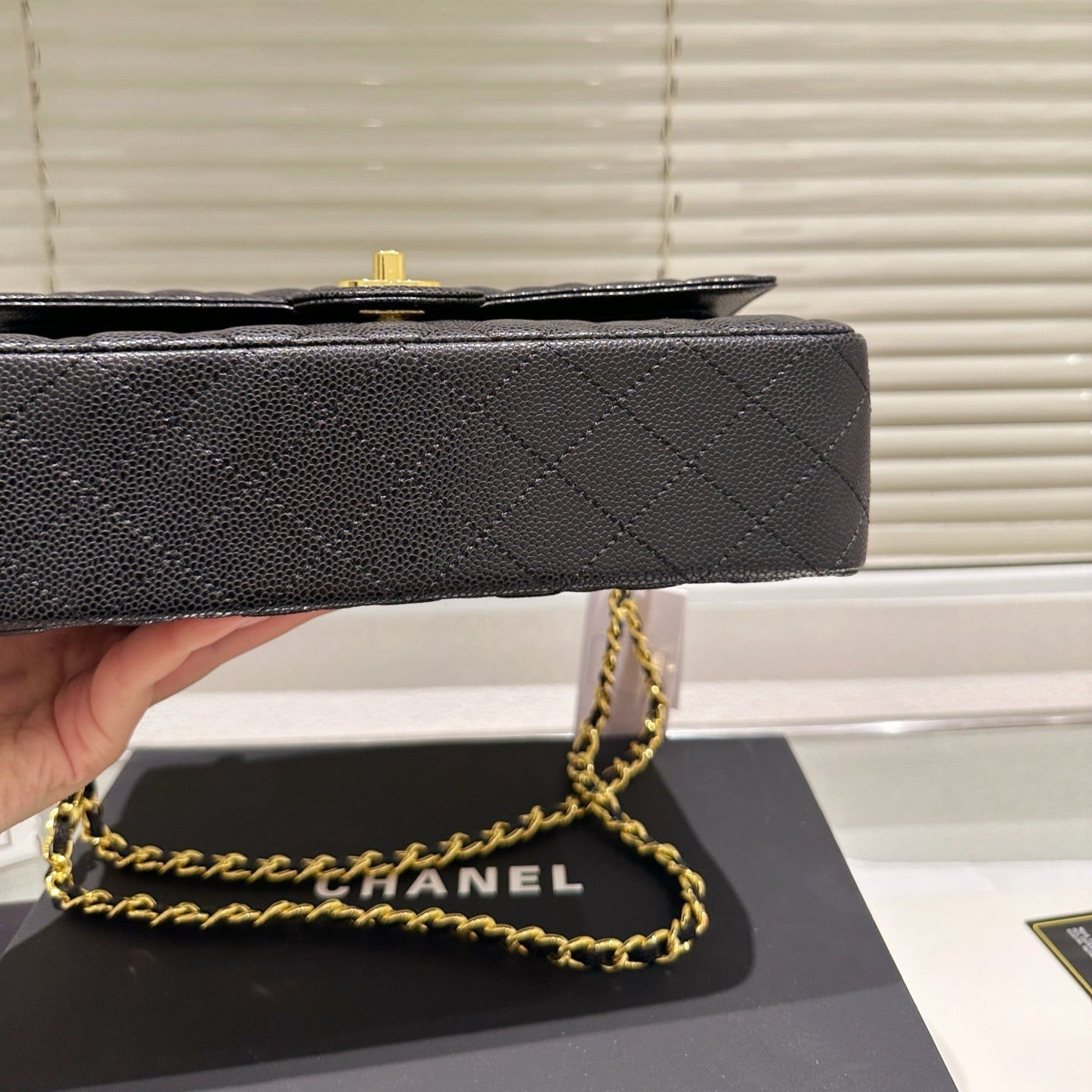 Classic Women's Gold Buckle Handbag