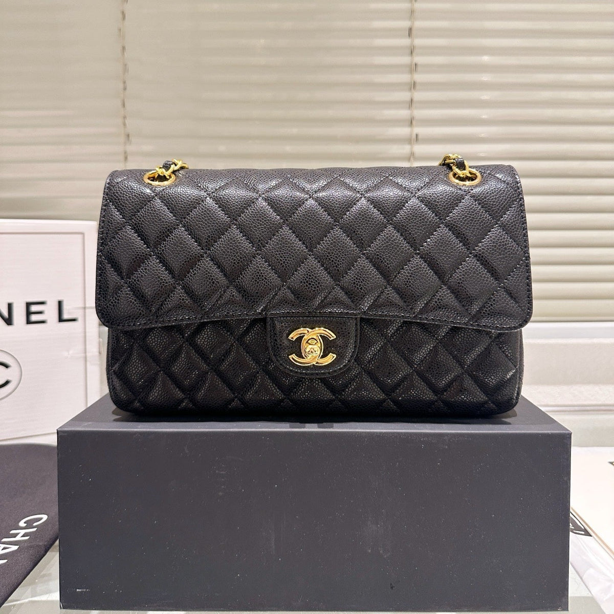Classic Women's Gold Buckle Handbag