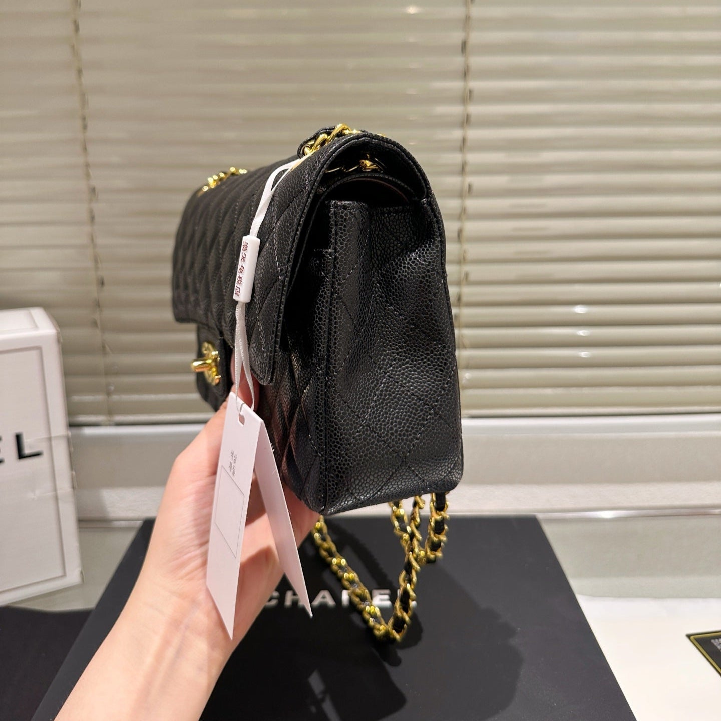 Classic Women's Gold Buckle Handbag