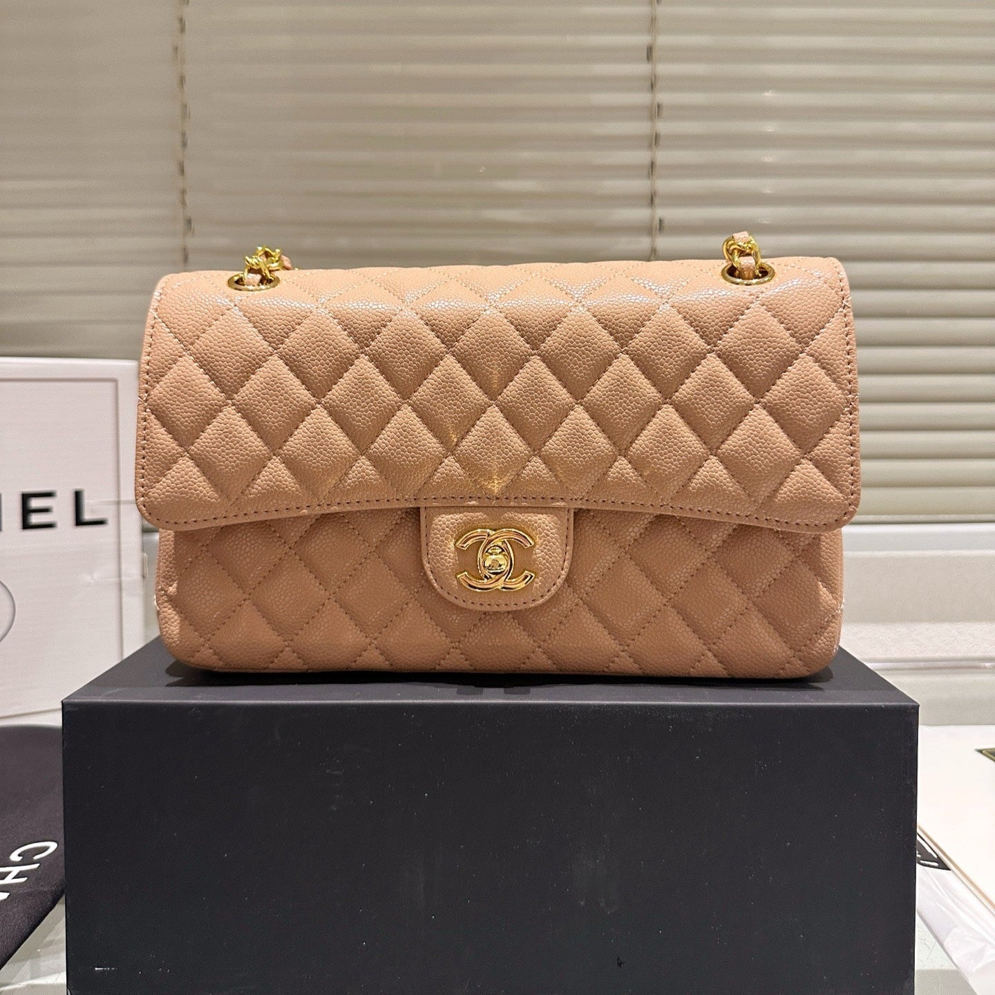 Classic Women's Gold Buckle Handbag