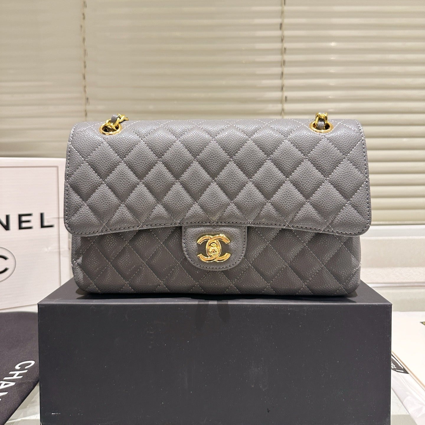 Classic Women's Gold Buckle Handbag