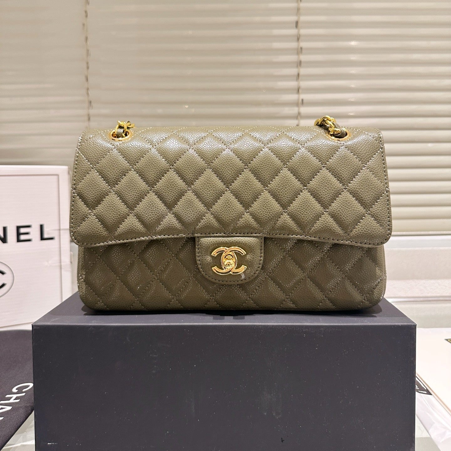 Classic Women's Gold Buckle Handbag