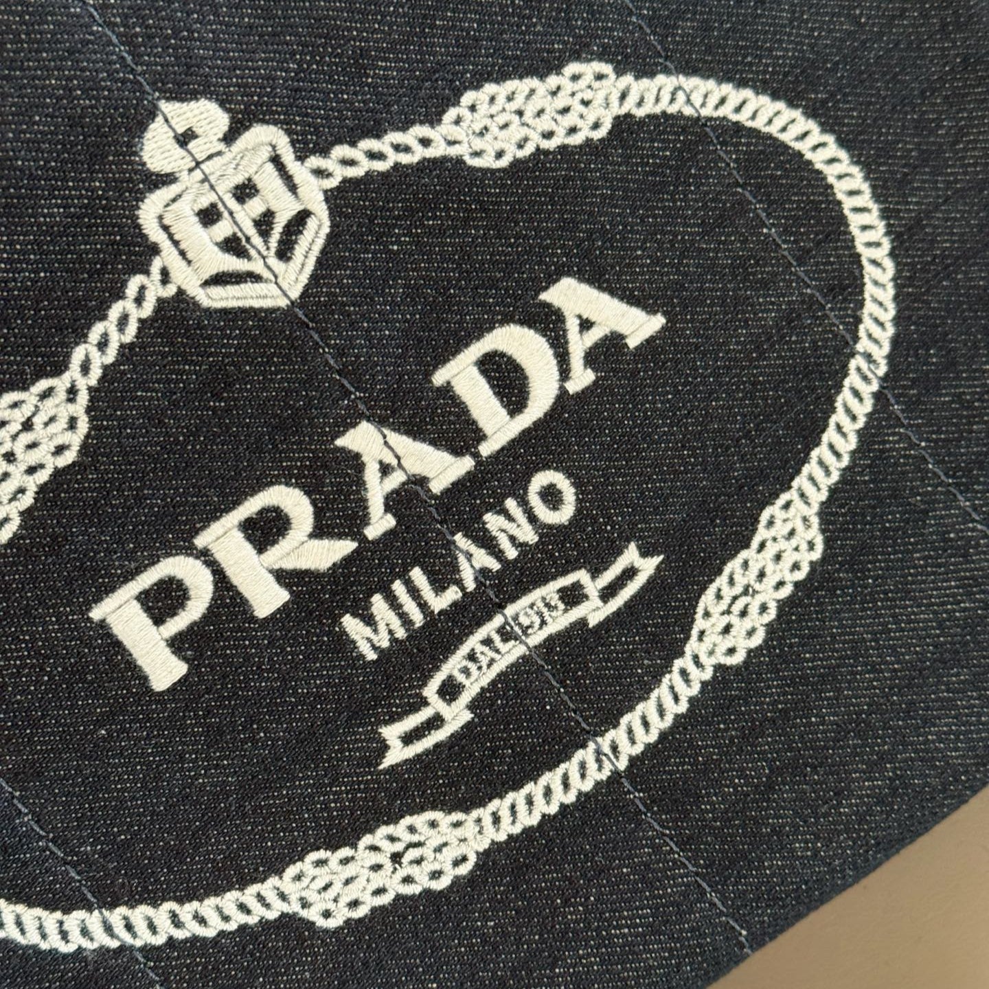 Denim Fabric Tote Handbag