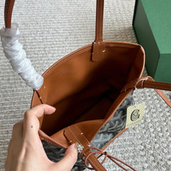 Leather mini shopping bag