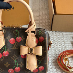Cherry Print Pillow Bag