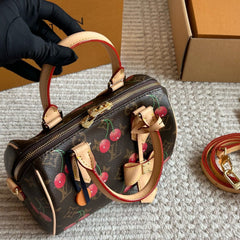 Cherry Print Pillow Bag