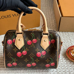 Cherry Print Pillow Bag