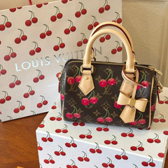 Cherry Print Pillow Bag