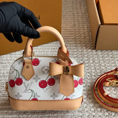 Cute Cherry Embossed Shell Bag