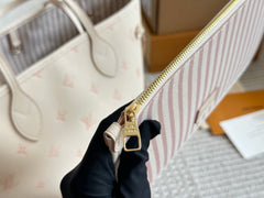 Embossed leather white tote bag