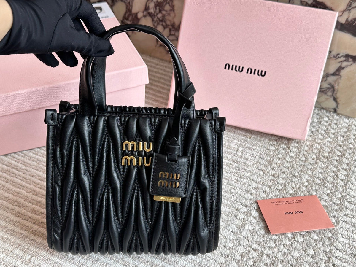 Cute small leather tote bag