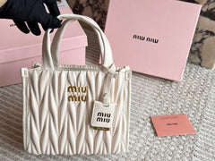 Cute small leather tote bag