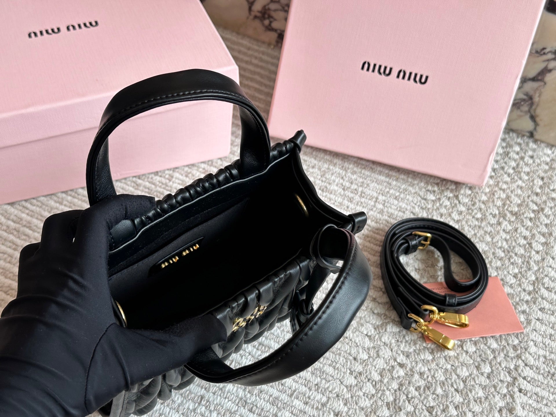Cute small leather tote bag