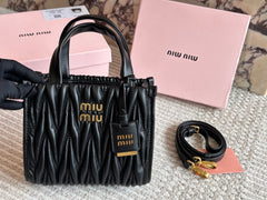 Cute small leather tote bag