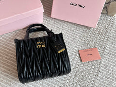 Cute small leather tote bag