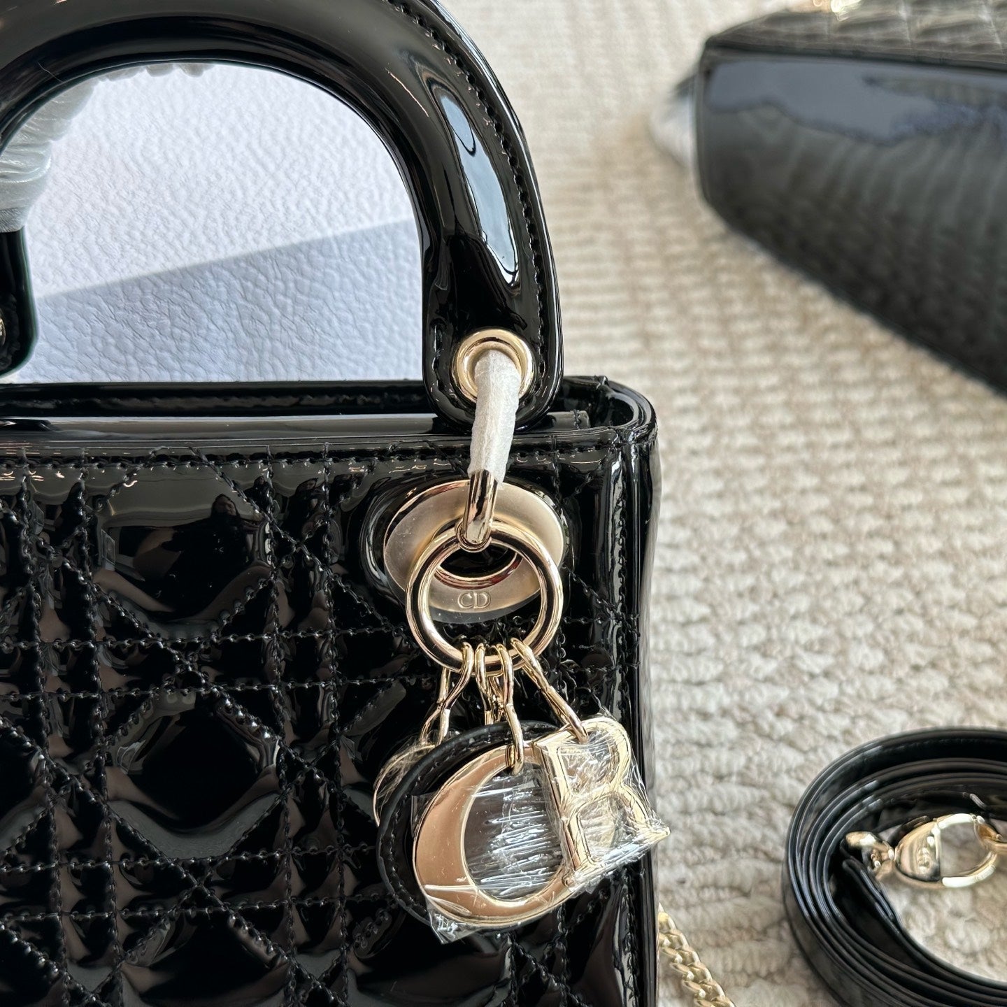 Patent leather women's handbag