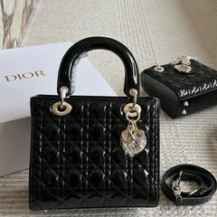 Patent leather women's handbag