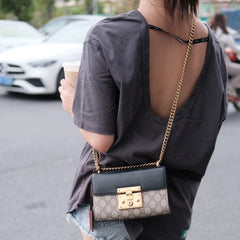 Fashionable Padlock Messenger Bag