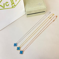 Green Four-Leaf Clover Necklace