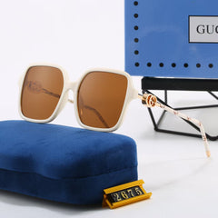 square-frame metal sunglasses
