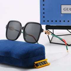 square-frame metal sunglasses
