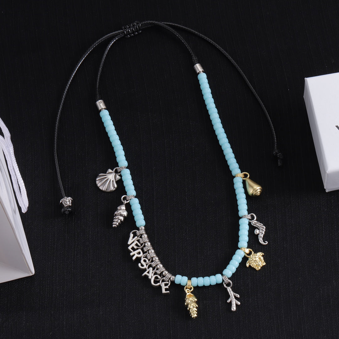 Stylish Blue Beaded Jewelry Set