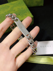 Titanium steel nameplate bracelet & necklace