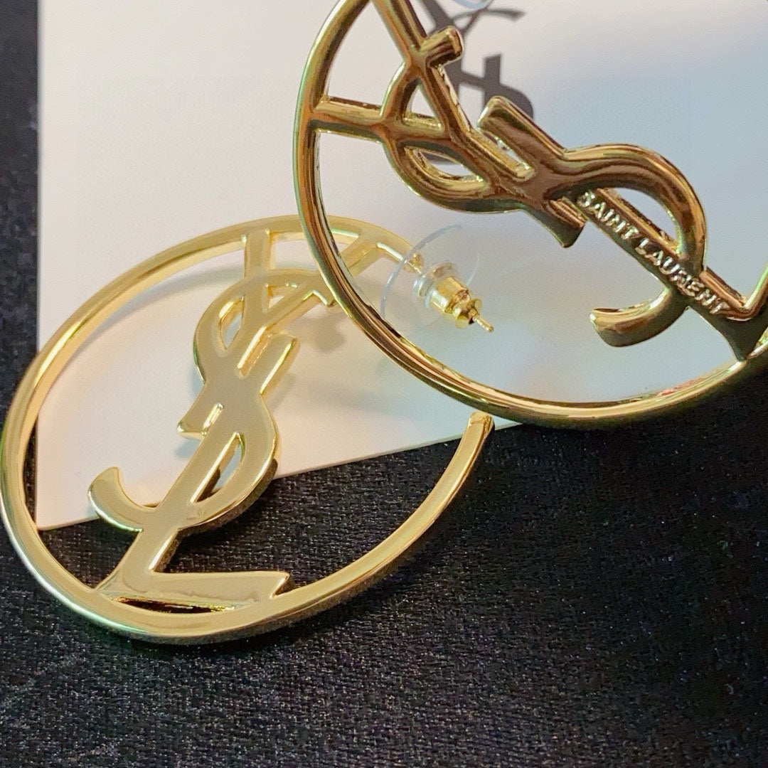 Fashionable Letter Hoop Earrings