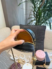 Versatile Gold Ball Chain Round Bag