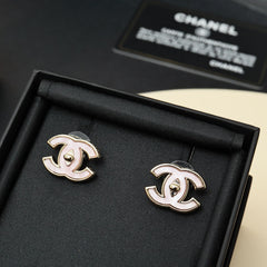 Resin Pink Letter Earrings