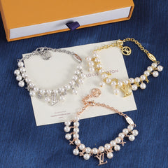 Fashionable double-layer pearl bracelet